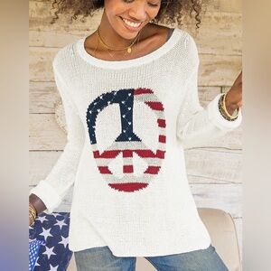 Wooden Ships Peace Sign Sweater